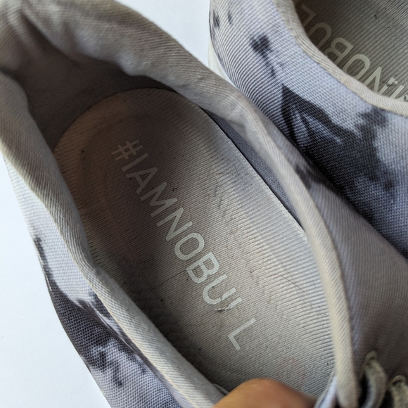 NoBull Men's gray tie dye canvas trainers - Picture 4 of 9